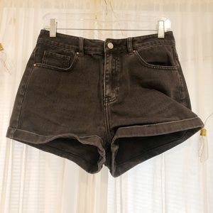 Black Jean Shorts